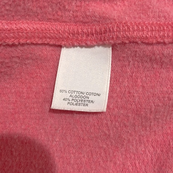 Victoria Secret’s V-Neck Pink Hoodie Sweatshirt Sequin Trim Women’s Size L NWOT - Picture 14 of 15